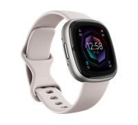 FITBIT Sense 2 Smartwatch Aluminium Elastomer, S/L, Lunar White/Platinum