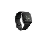 Fitbit Versa 2 Health & Fitness Smartwatch Schwarz/Carbon - AMOLED-Display, 5 Tage Akku, Herzfrequenz, Schlaftracking, 15+ Modi