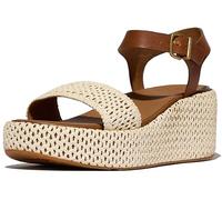 Fitflop Braune gewebte Ledersandalen