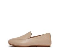 Fitflop Damen Allegro Crush-Back Leather Loafers Flacher Slipper, Latte Beige, 56 EU