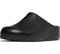 Fitflop Shuv Tumbled-Leather Clogs ZWART - Größe 37