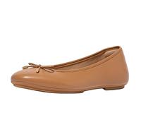 Fitflop Damen Delicato Bow Soft Leather Ballet Flats Ballerinas, Desert Tan, 36 EU Schmal