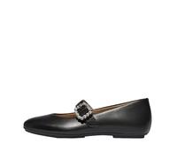 Fitflop Damen Delicato Crystal-Buckle Leather Mary Jane Schuh, Schwarz, 40.5 EU Schmal