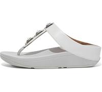 Fitflop Damen Dünner Kristallverschluss, Toe-p Sand Keilsandale, Weich Grau, 38 EU