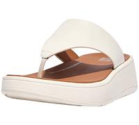 Fitflop Damen F Mode Flatform Toe Post Leder Cream Sandalen 37.5 EU