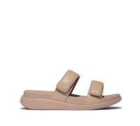 Fitflop Damen F-mode Go Adjustable Flatform Two Bar SlidesSlide Sandale, beige, 41 EU