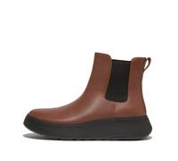 Fitflop Damen F-Mode Leather Flatform Chelsea Boots Stiefel, Rich Brown, 37 EU