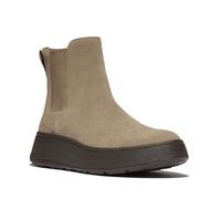 Chelseaboots FITFLOP "F-MODE", Damen, Gr. 40, grau (taupe), Veloursleder, Elastischer Einsatz, casual, Schuhe, Chunky Boots mit Plateausohle (95137421-40) taupe
