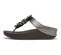 Fitflop Damen Fino Bauble-Bead Toe-Post Sandale, Pewter Black, 38 EU