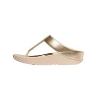 Fitflop Damen Fino Glitterdust Metallic Toe-Post Sandale, Gold, 40 EU