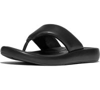 FitFlop Damen Flip Flop Iqushion D-Luxe Padded Leather Toe-Post Sandals JB6 All Black-38