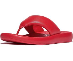 FitFlop Damen Flip Flop Iqushion D-Luxe Padded Leather Toe-Post Sandals JB6 Red-39