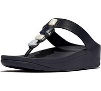 FitFlop Damen Flip Flops Fino Multi-Stone Leather Toe-Post Sandals IU9 Midnight Navy-36
