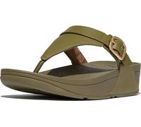FitFlop Damen Flip Flops Lulu Adjustable Toe Post-Leather ES8 Camo-Green-39