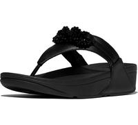 FitFlop Damen Flip Flops Lulu Beaded-Chain Leather Toe-Post Sandals E6F Black-42