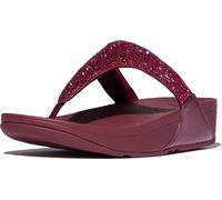 Fitflop Damen Lulu Crystal-Mix Toe-Post Sandale, Rhabarberfarben, 39 EU