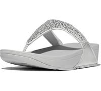 Fitflop Damen-Sandale Lulu Crystal-Mix Toe-Post Silber Größe 39 EU