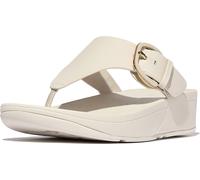 FitFlop Damen Flip Flops Lulu Resin-Buckle Leather Toe-Post Sandals JE9 Paris Beige-40