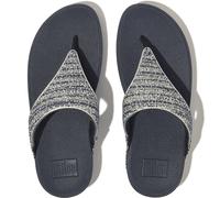 FitFlop Damen Flip Flops Lulu Shimmerweave Toe-Post Sandals GO1 Midnight Navy Mix-40