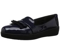 FitFlop Damen FRINGEY Sneakerloafer Shoes IN PATENT Slipper, Mitternachtsmarineblau, 37 EU