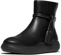 Plateaustiefelette FITFLOP "iQ-COMFF TASSEL", Damen, Gr. 39, schwarz, Leder, Lederimitat, unifarben, Schuhe, Boots, Chunky Boot mit Plateausohle (27783116-39) schwarz