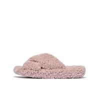 Fitflop Damen Iqushion D-Luxe Padded Teddy Cross Slides Sandale, Rose, 36 EU