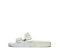 Fitflop Damen Iqushion Iridescent Two Bar Buckle SlidesSlide Sandale, Sagebrush Skywash Blue, 41 EU
