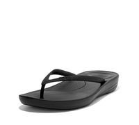 Fitflop Damen Iqushion Zehensteg Flache Sandale, Schwarz, 37 EU