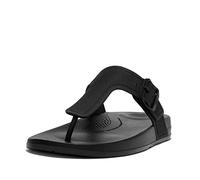 Fitflop Damen Iqushion Zehensteg Flache Sandale, Schwarz, 41 EU