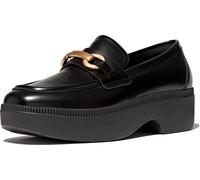 FitFlop Damen Loafer F-Luma Chunky-Snaffle Box-Leather D/Wedge Loafers HY3 Black-36