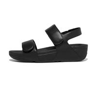 Fitflop Damen Lulu Adjustable Leather Back-Strap Flache Sandale, Schwarz, 43 EU