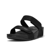 Fitflop Damen Lulu Adjustable Shimmerlux Slides Schiebe-Sandalen, Alles schwarz, 36 EU