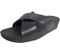 Fitflop Damen LULU CROSS SLIDE - LEATHER Sandalen, Schwarz, 38 EU