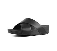 Fitflop Damen LULU CROSS SLIDE - LEATHER Sandalen, Schwarz, 39 EU