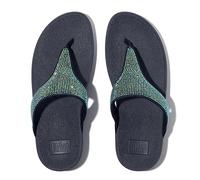 Fitflop Damen Lulu Crystal Embellished Toe-Post Sandalen, Schillerndes Marineblau, 40 EU