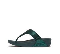 Fitflop Damen Lulu Glitterball Toe-Post Sandals Flipflop, Metallic Deep Teal, 38.5 EU