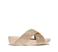 Fitflop Damen Lulu Glitterdust Cross Slides Sandale, Gold, 40 EU