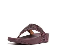 Fitflop Damen Lulu Glitzer Zehentrenner Offene Zehen Sandalen, rot, 39 EU