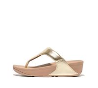 Fitflop Damen Lulu Zehensteg aus Leder Flipflop, Platin, 38 EU