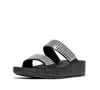 Fitflop Damen Lulu Maxi-crystal Two Bar SlidesSlide Sandale, Schwarz, 37 EU