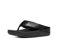 Fitflop Damen Lulu Sequin Toe-Post Sandale, Schwarz, 39 EU