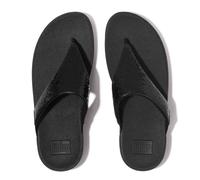 Fitflop Damen Lulu Sequin Toe-Post Sandale, Schwarz, 36 EU