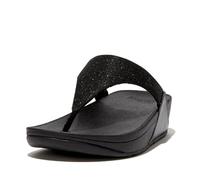 Fitflop Damen Lulu Shimmerlux Zehensteg-Sandalen, Schwarz, 43 EU