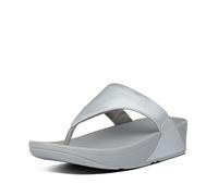 Fitflop Damen LULU TOE POST - LEATHER Zehenstütze Sandalen, Silber., 41 EU