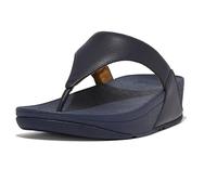 Fitflop Damen Lulu Zehentrenner aus Leder Flipflop, Dunkelblau, 36 EU