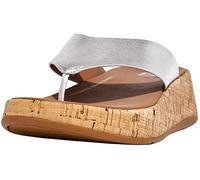 Fitflop Damen Mwb Zehentrenner flach, silber, 38 EU