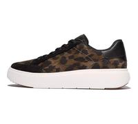 FitFlop Damen Rtg Leopard Suede Sneaker, Schwarz/Schokoladen-Mix, 42 EU