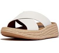 FitFlop Damen Sandalen F-Mode Espadrille Leather Flatform Cross Slides IV5