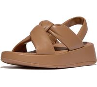 FitFlop Damen Sandalen F-Mode Knot Soft-Leather Flatform B/Strap Sandals IX9 Classic Tan-39