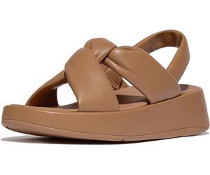 FitFlop Damen Sandalen F-Mode Knot Soft-Leather Flatform B/Strap Sandals IX9 Classic Tan-39